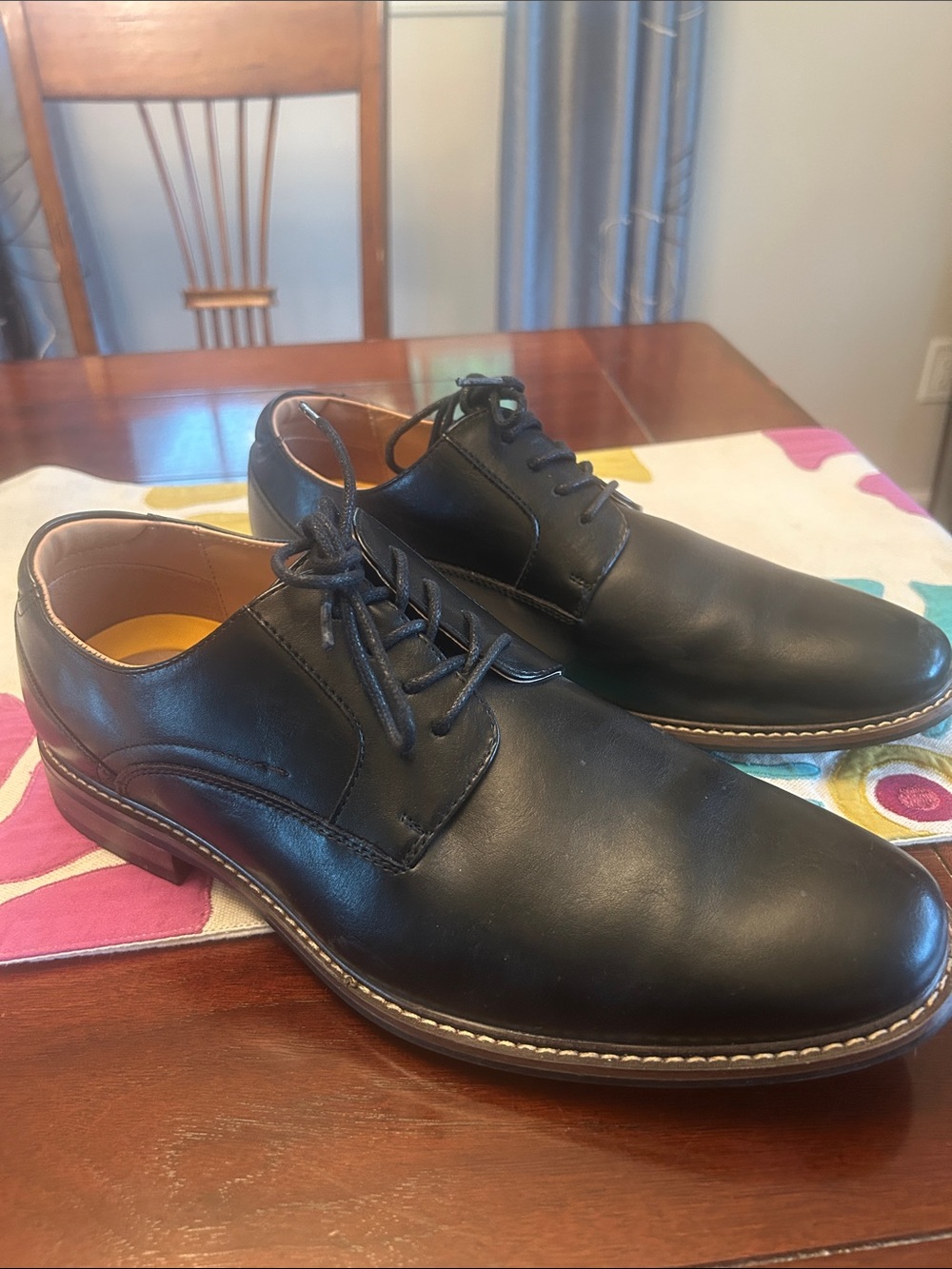 Mix No. 6 Black Freya Oxford Shoes with Contrast Stitching